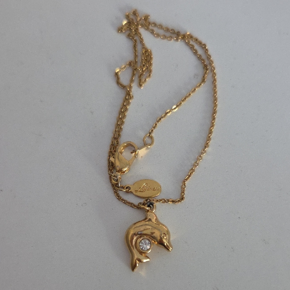 Luminess Gold Tone Minimalist Necklace Collection